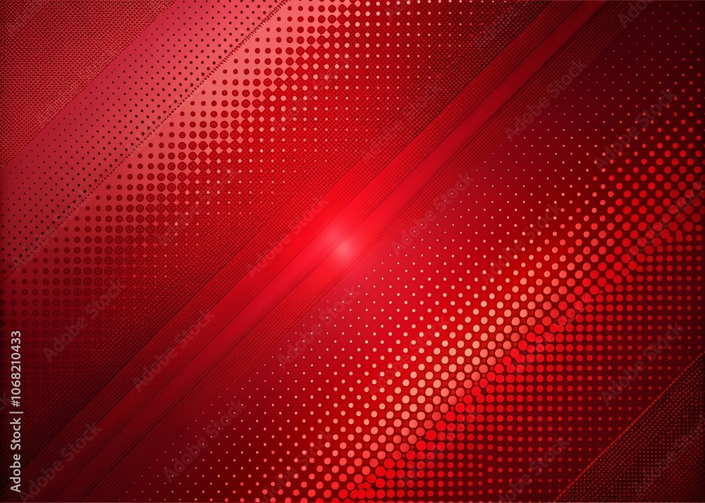 Poster abstract red gradient dynamic background with halftone patterns for modern wallpapers, templates, sa
