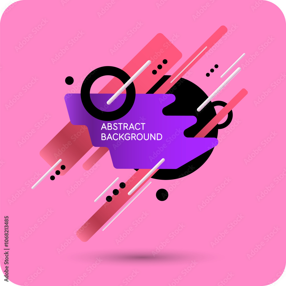 Poster modern geometric composition of various shapes. illustration for design. abstract background in the 