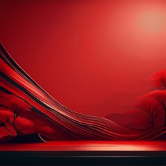 다양한 빨간색 패턴의 배경 이미지 (Background image with various red patterns)