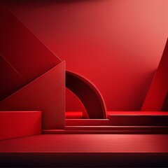 다양한 빨간색 패턴의 배경 이미지 (Background image with various red patterns)
