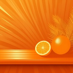 다양한 주황색 패턴의 배경 이미지(Background image with various orange patterns)