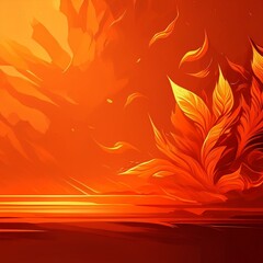 다양한 주황색 패턴의 배경 이미지(Background image with various orange patterns)