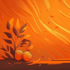 다양한 주황색 패턴의 배경 이미지(Background image with various orange patterns)