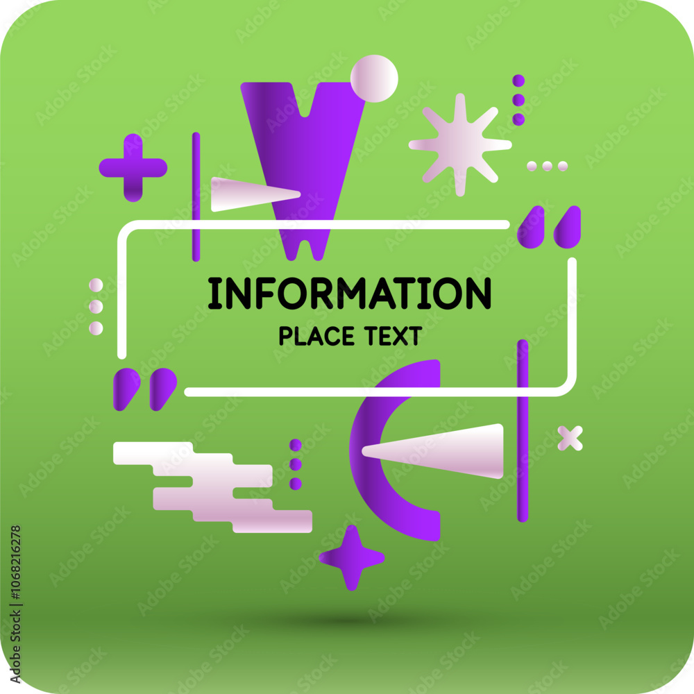 Poster an abstract vector illustration with a field for placing a title, information, or quote. a template 