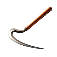 A Curved Blade: Handcrafted Sickle on a Dark Background