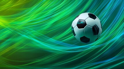 Naklejka premium green background abstract lines football