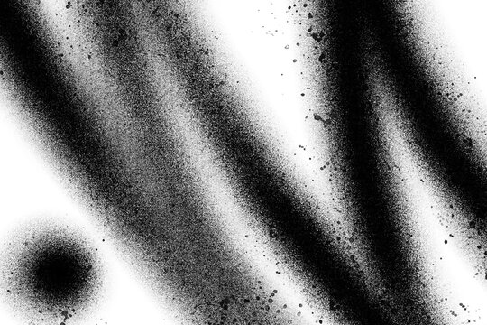 Abstract black spray paint graffiti texture in the white background