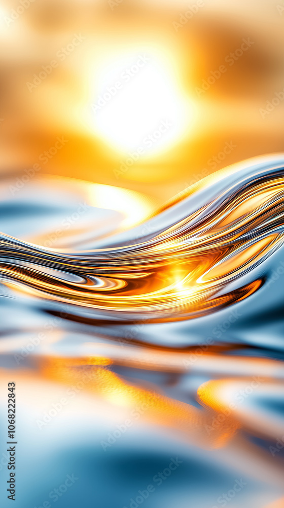 Poster sunlight dances on the surface of water, creating a mesmerizing display of colors during sunset