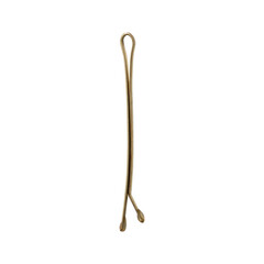 Gold hairpin isolated on transparent background. hair clip isolated on white. clips hair.