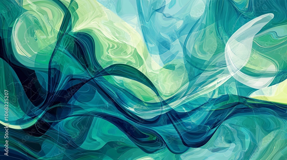 Poster Explore abstract visualization techniques to analyze health data patterns through dynamic color waves and fluid formations