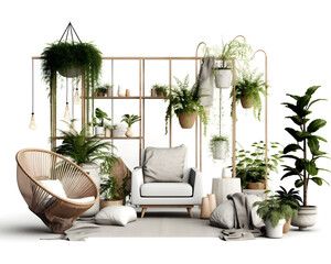 interior design concept home modern architecture furniture object idea generative Ai.