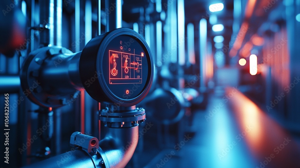 Aufkleber detecting environmental health hazards with advanced photoreal technology in industrial systems
