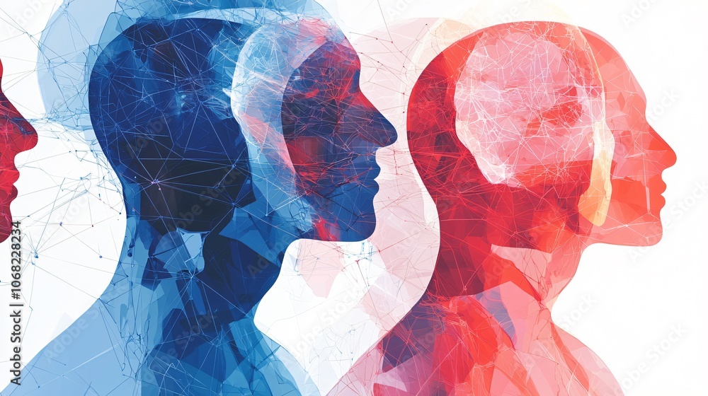 Poster explore the innovative visualization of health screening protocols through abstract art representing