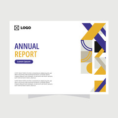 Modern Geometric Annual Report Cover with Minimalist Design
