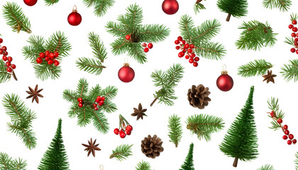 Christmas tree on a white background. 