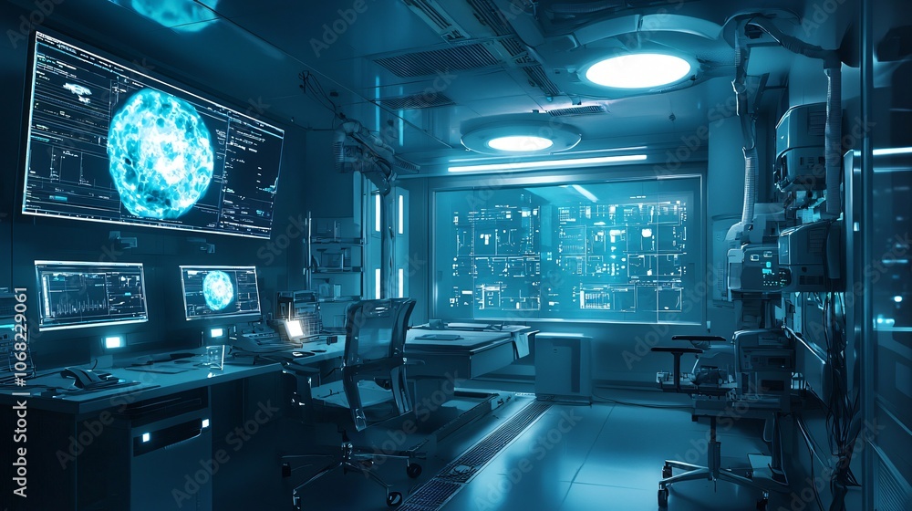 Aufkleber Exploring the innovative design of a cutting-edge infection control center with advanced scientific technology