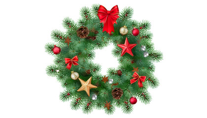 Christmas tree on a white background. 