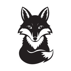 Obraz premium Fox head Vector illustration Fox Vintage Logo