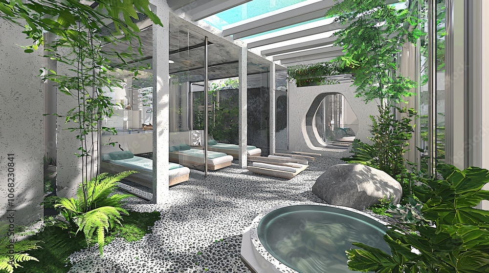 Poster Transform your wellness through biophilic design enhancing spaces with nature's elements for optimal relaxation and recovery