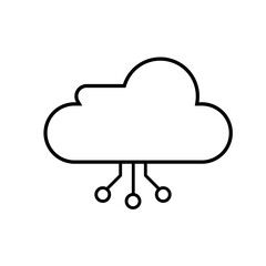Cloud Tech Icon Line