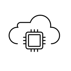 Cloud Tech Icon Line