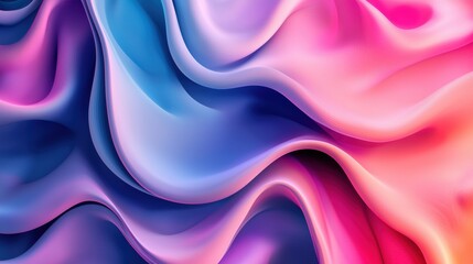 Obraz premium A colorful, flowing piece of fabric with a rainbow pattern