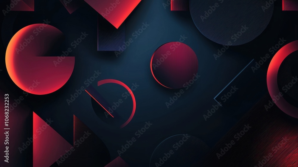 Aufkleber a colorful abstract background with shapes and circles