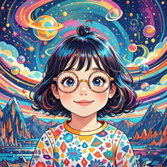 girl with hair