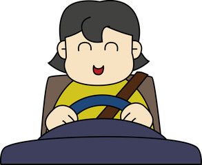 the scene of driving a car