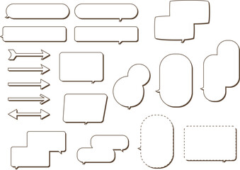 シンプルな吹き出しのベクター素材イラスト