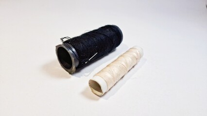 Isolated of thread with white background. thread for sewing or making fabric to make clothes or...