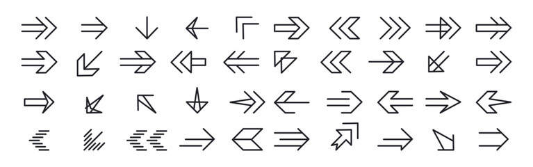 Set of arrows vector design