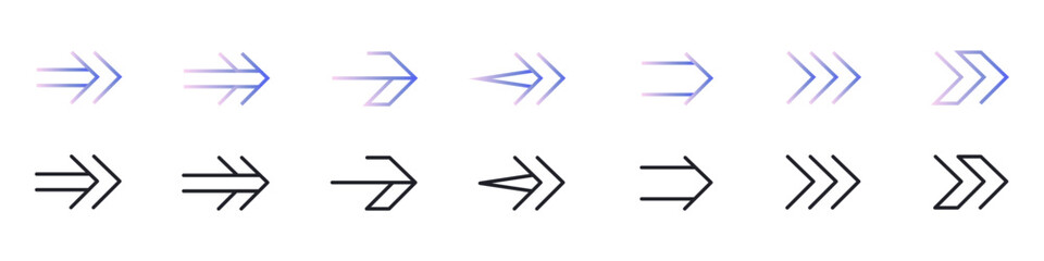 Set of arrows vector design