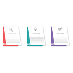 3 processes or options of business to success. Infographic vertical labels design template.
