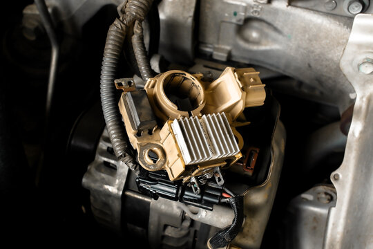 Alternator rectifier or Bridge rectifier of car alternator , Automotive parts concept