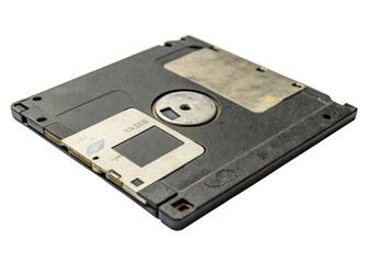 old floppy disk isolated on white background