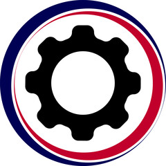 type logo with gear and also wrench and also circle,template
