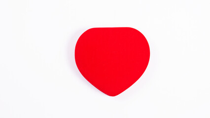 A red heart shaped gift box isolated on white background. Presents and gift boxes for festivals and celebrations.