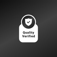 Verified label or quality verified label vector. Best Verified sign vector for product packaging design element. Verified label for packaging design element.