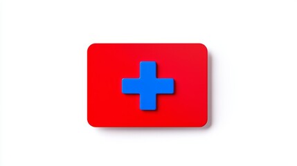 Obraz premium Minimalist Health Insurance Card Icon Representing Patient Security