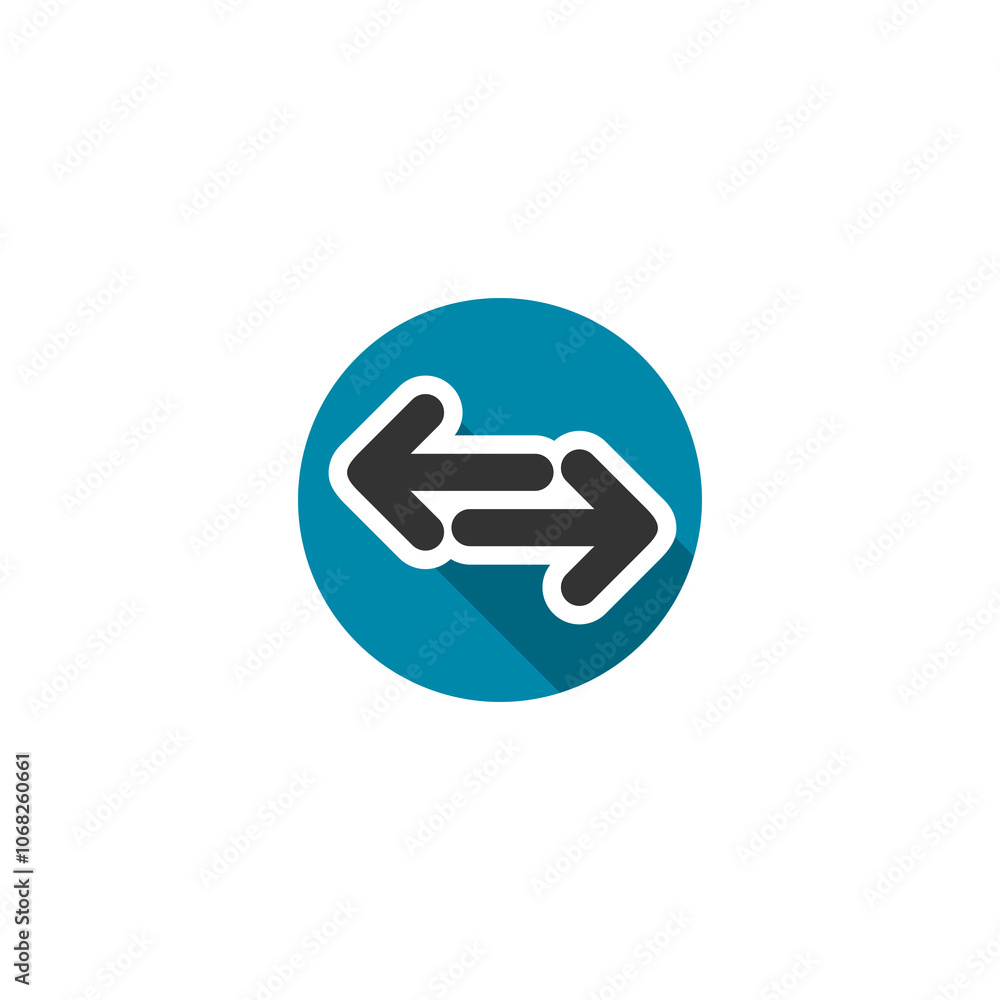 Poster exchange arrow icon isolated on transparent background