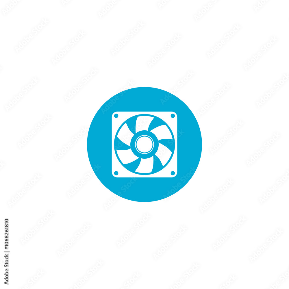 Poster computer cooler icon isolated on transparent background
