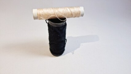 Isolated of thread with white background. thread for sewing or making fabric to make clothes or...