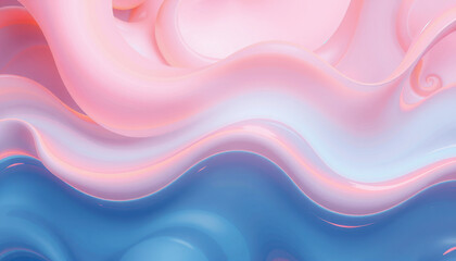 mesmerizing blend of soft pink and blue fluid colors creates serene and calming background, perfect for various design projects