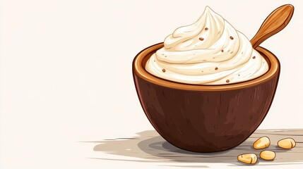 Minimalist illustration of creamed corn