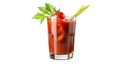 Bloody Mary in a bold mood on a transparent background