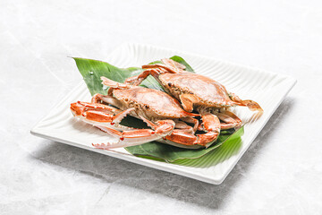 Yummy boiled crab in the plate