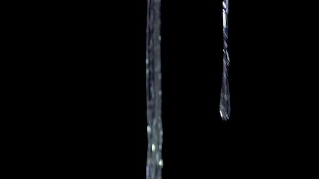 Different types of tremendously viscous alien slime, looks like glue falling down.
