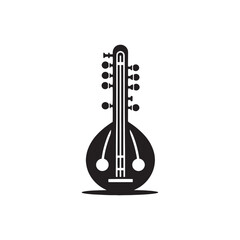 Vector Of Santur - Minimalist Santur Silhouette - Illustration Of Santur Instrument.