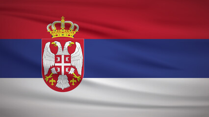 Obraz premium State of Serbia flag Background Illustration 4K